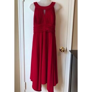 Laura Plus Cocktail Dress Red Spadex Stretch
